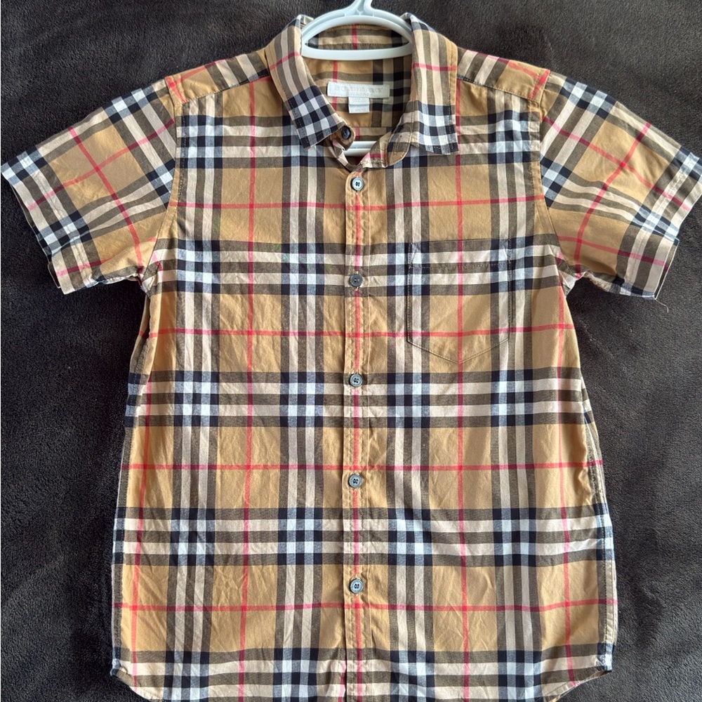 Burberry Boys Plaid Button Down Shirt